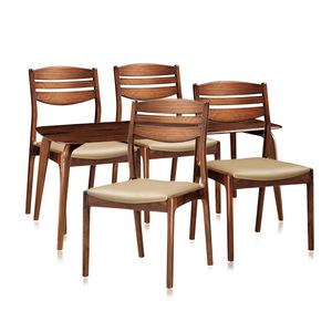 오피언 HF 세피드 호두나무 원목 4인 식탁+의자 4EA